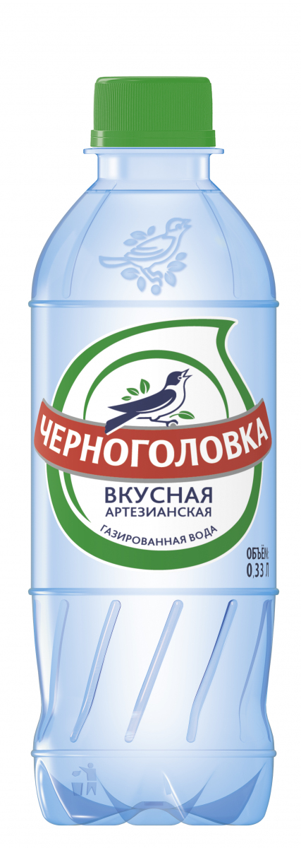 Вода минеральная газированная ЧЕРНОГОЛОВКА, ПЭТ 0,33л