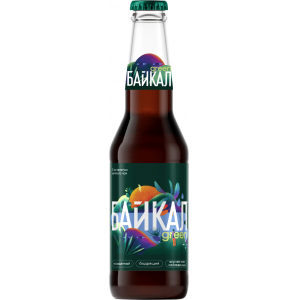 Лимонад газированный БАЙКАЛ GREEN, стекло 0,33л